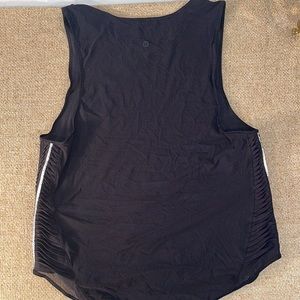 Lululemon black mesh tank